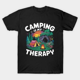 Camping is My Therapy. Funny Camping T-Shirt